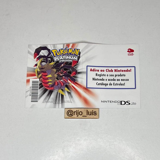 Original Club Nintendo Pokémon Platinum Leaflet
